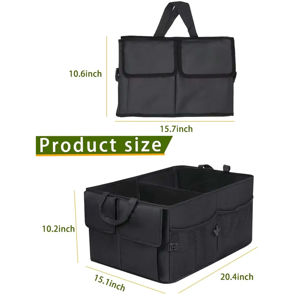 Custom Logo Car Trunk Organizer, Fit with GMC, Foldable Car Trunk Storage Box, Storage Bag, Waterproof, Dust-proof, Stain-Resistant