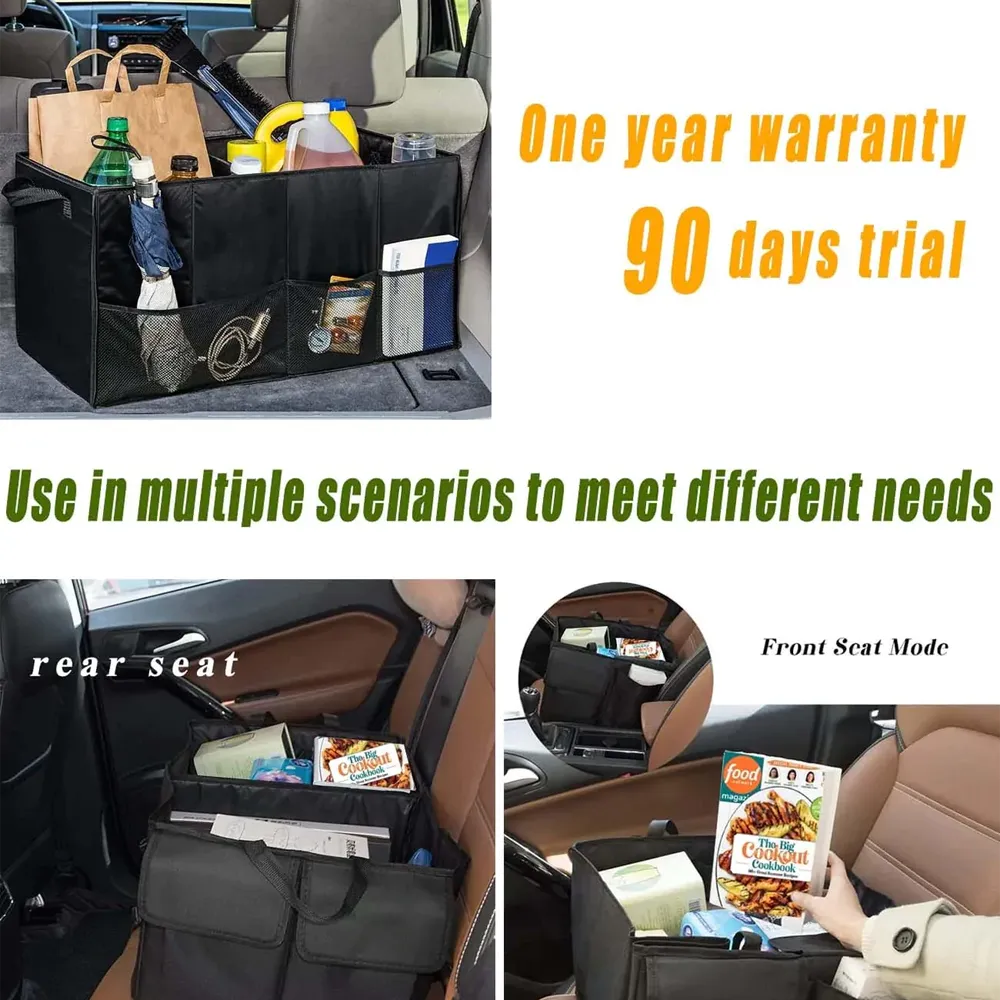 Custom Logo Car Trunk Organizer, Fit with GMC, Foldable Car Trunk Storage Box, Storage Bag, Waterproof, Dust-proof, Stain-Resistant
