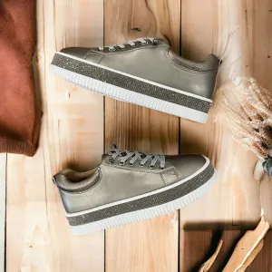 Diamante sneaker pewter