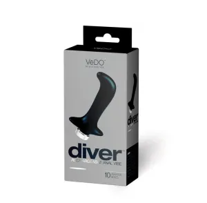Diver Rechargeable Anal Vibe - Just Black