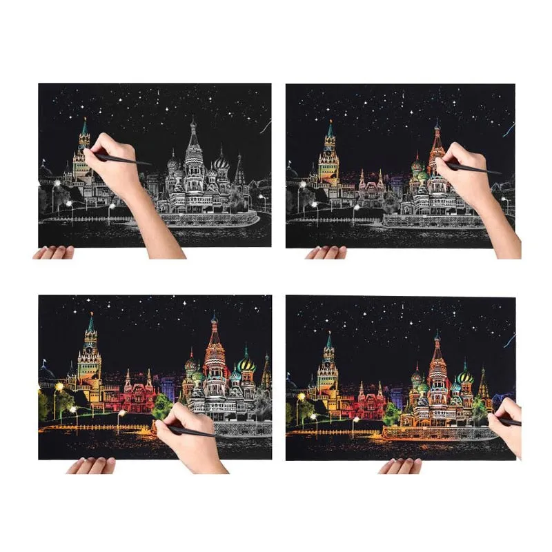DIY Elegant Scratch Art Painting