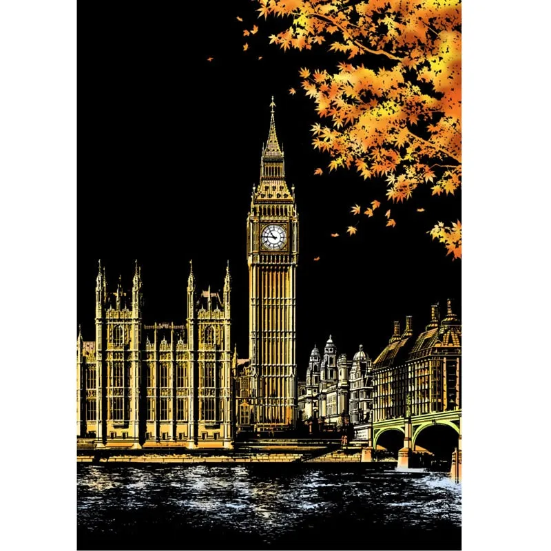 DIY Elegant Scratch Art Painting