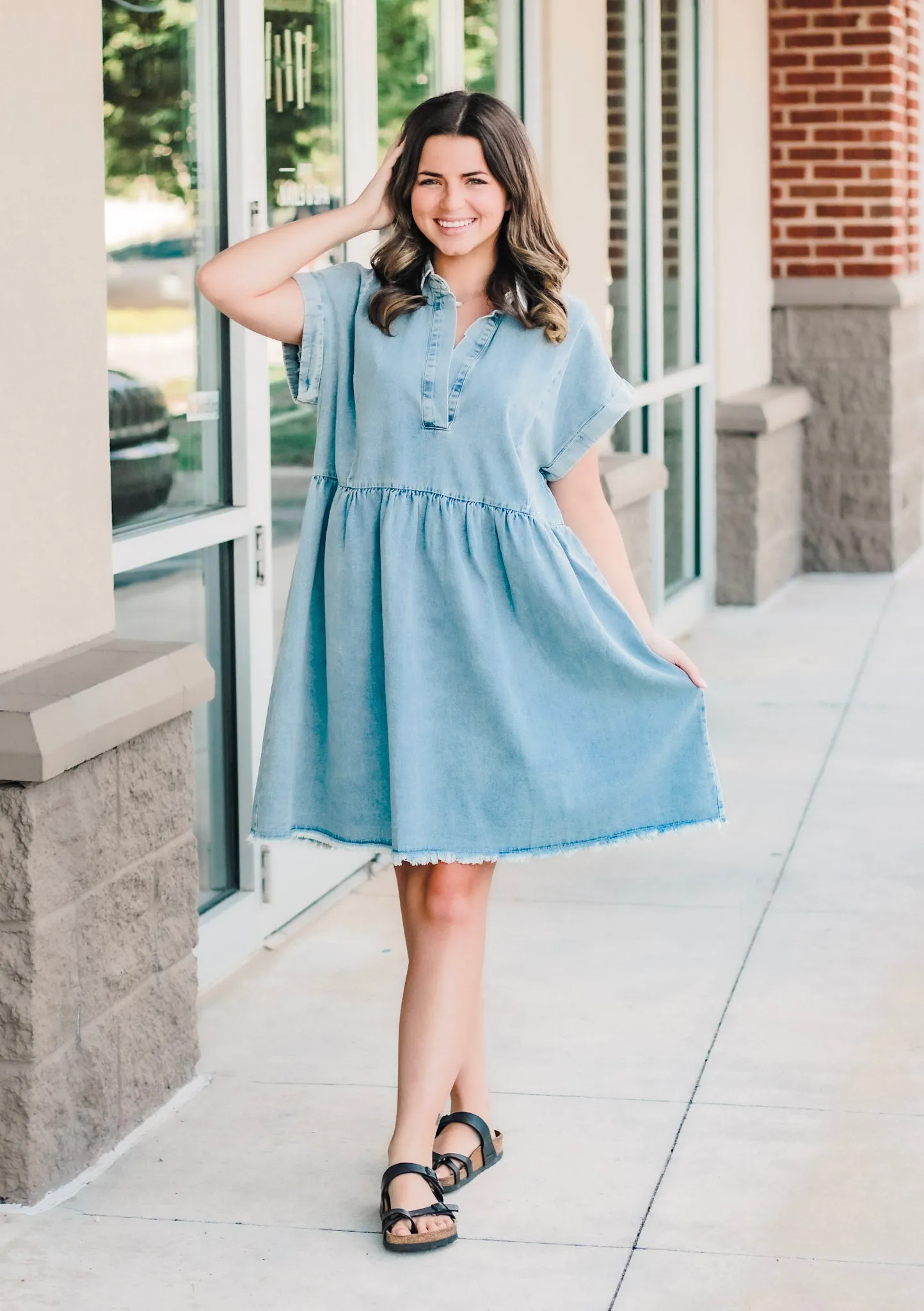 Don't Stop Denim Dress