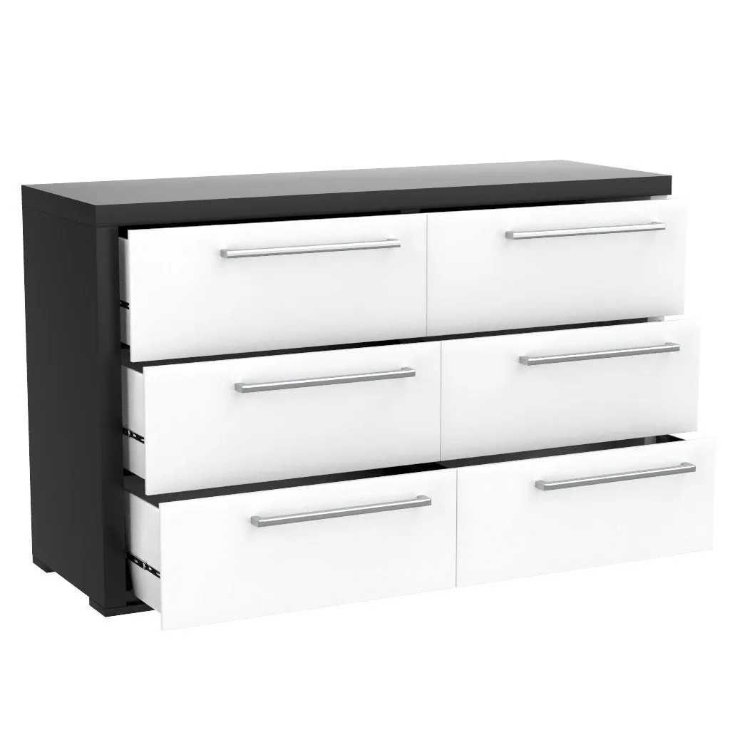 double dresser drawer 6 - Alpine - Java and white