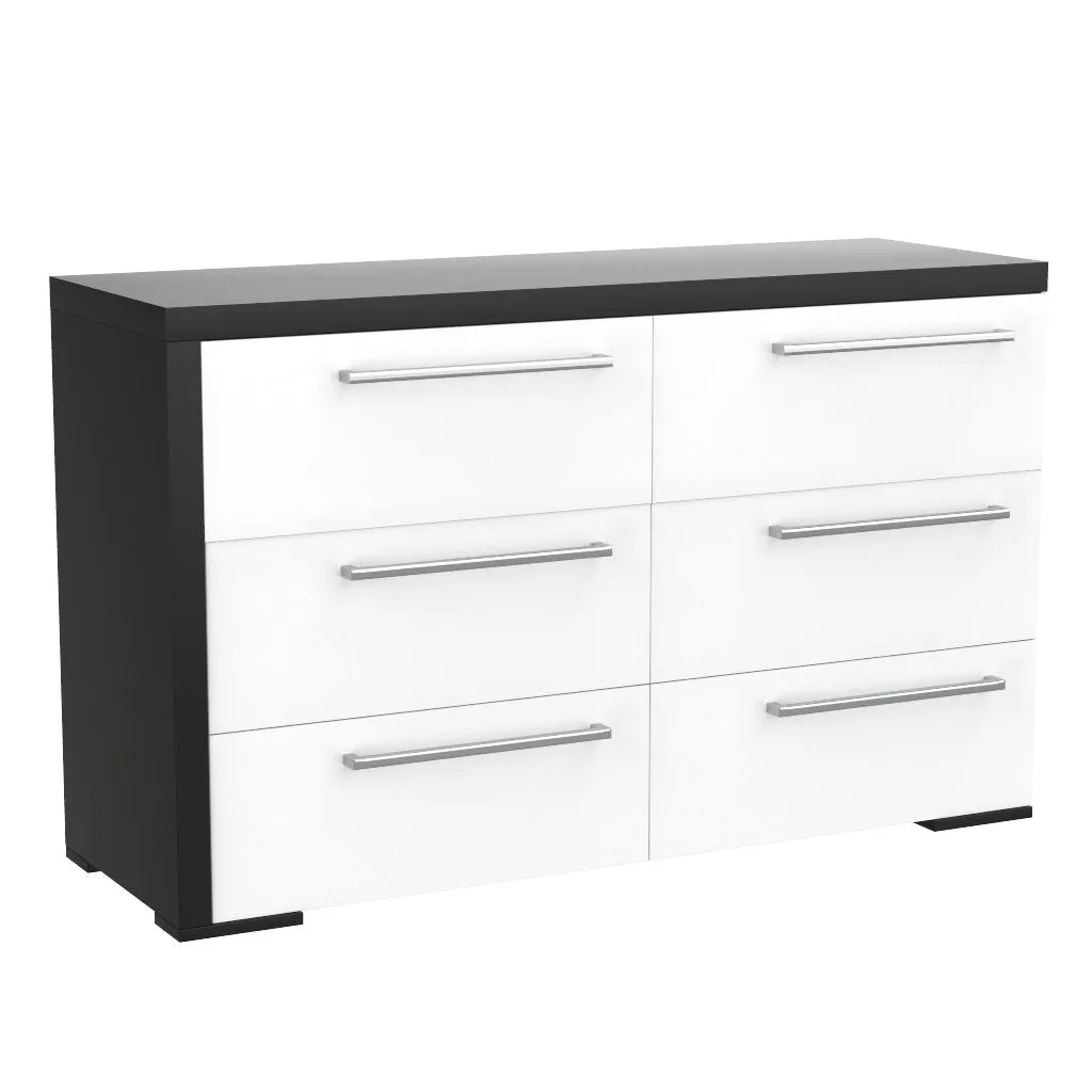 double dresser drawer 6 - Alpine - Java and white