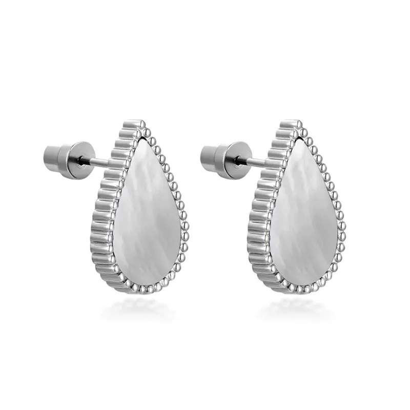 Drop / Earrings Pearl Silver