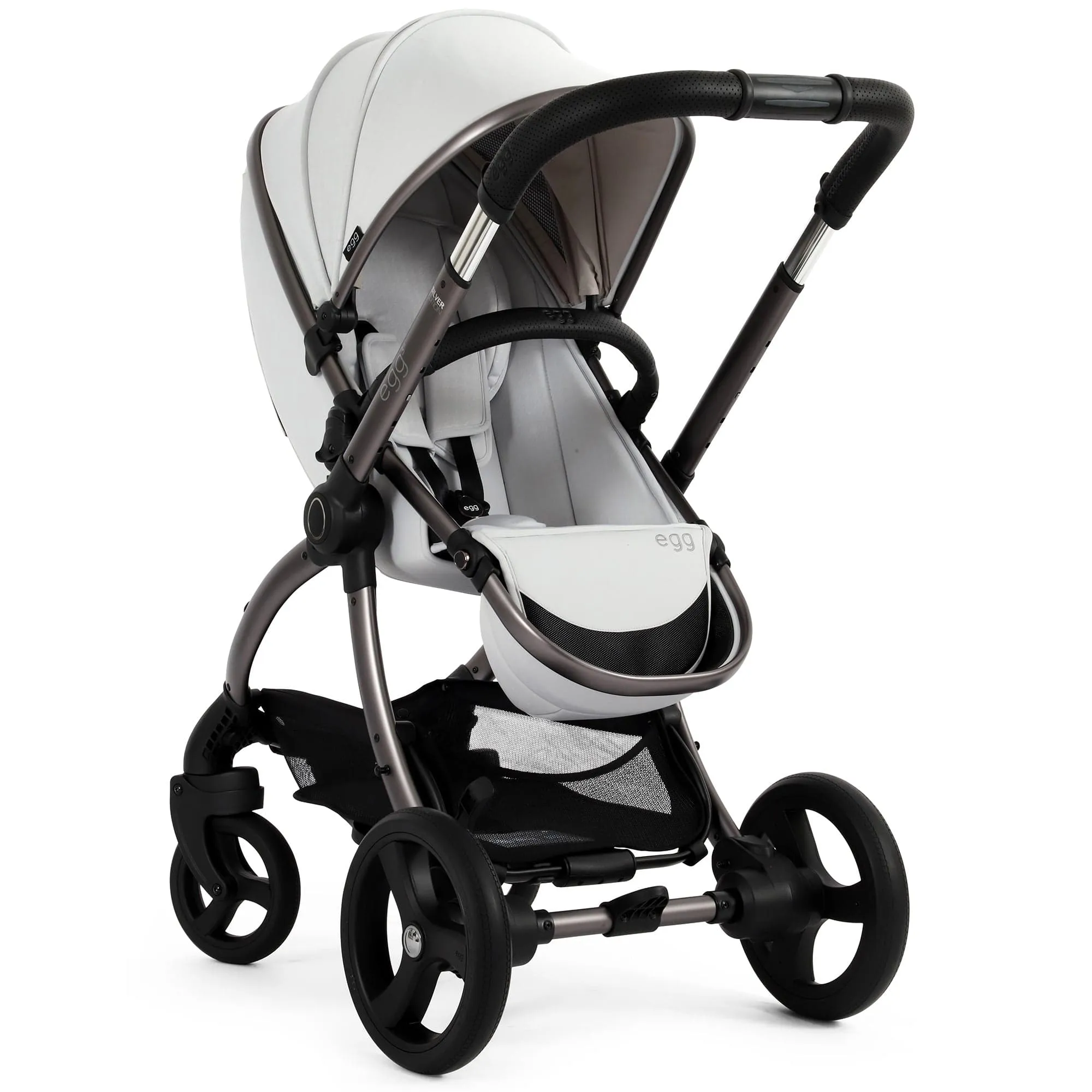 egg3 Pram Bundle - Houndstooth Silver