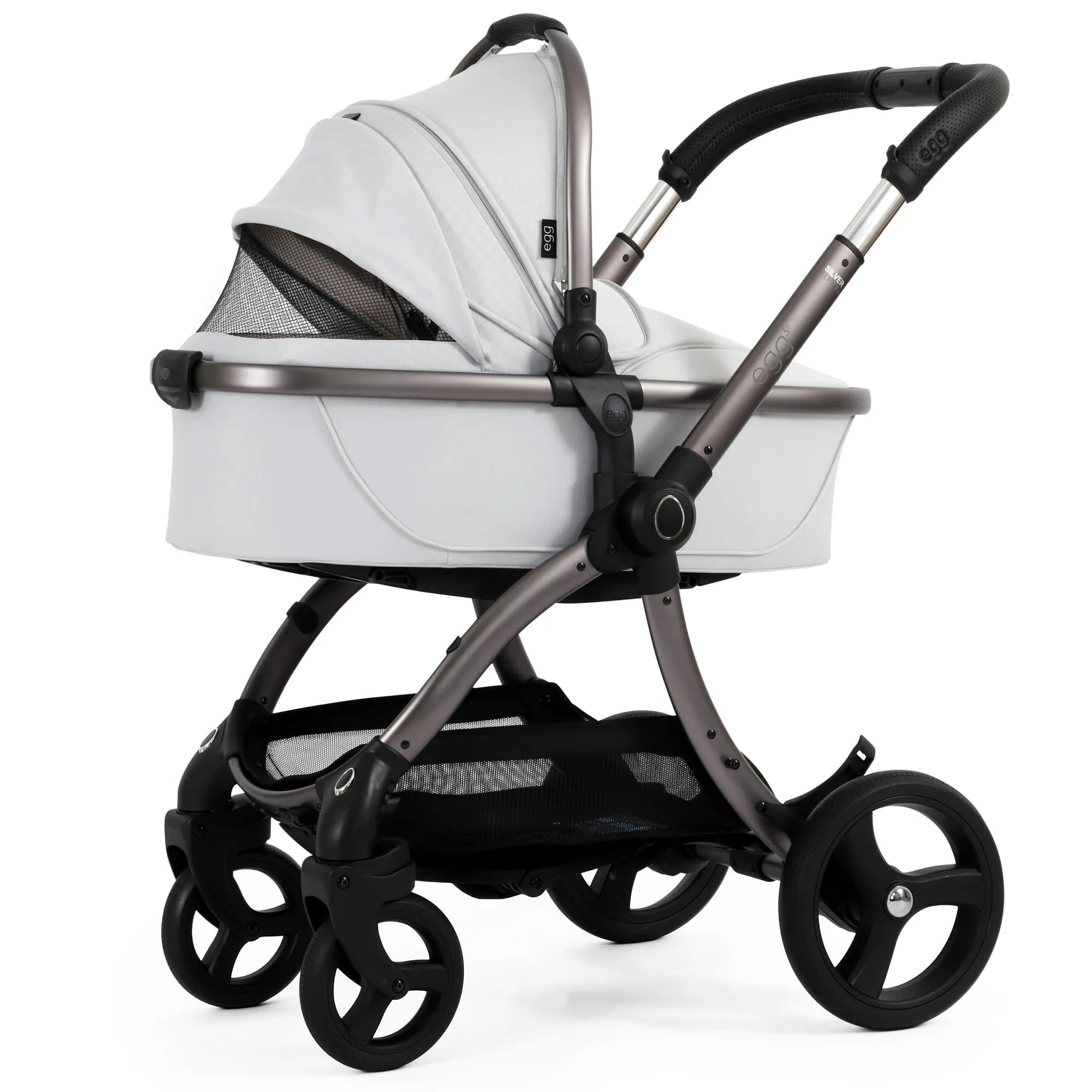 egg3 Pram Bundle - Houndstooth Silver