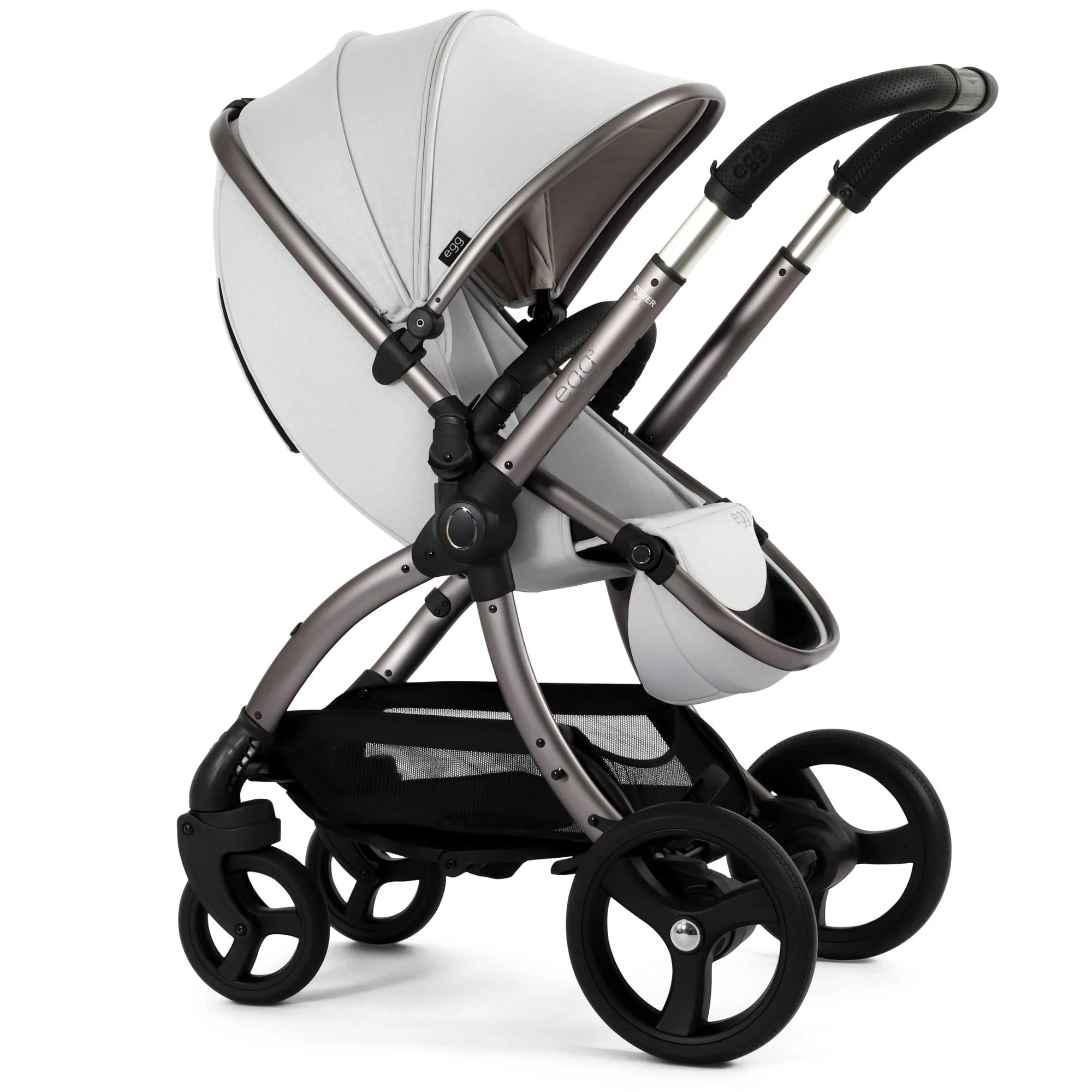 egg3 Pram Bundle - Houndstooth Silver