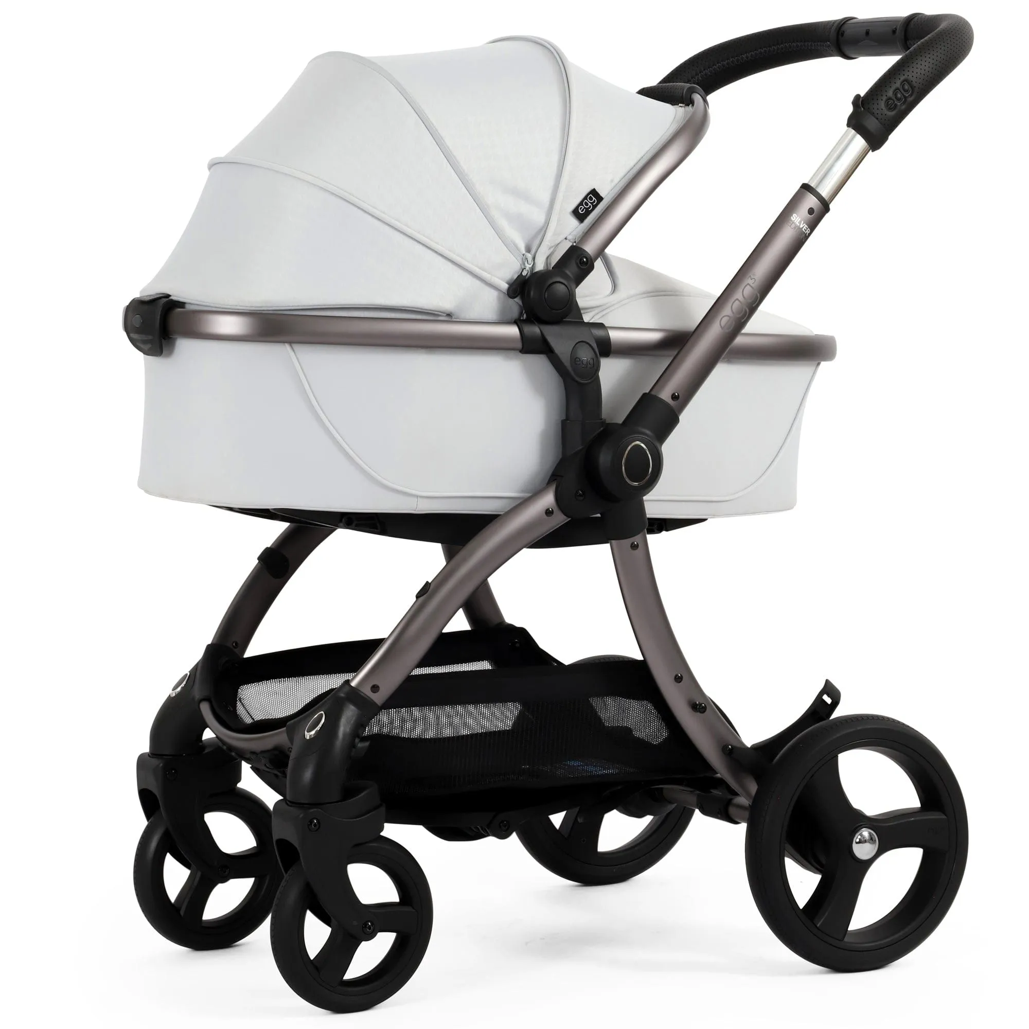 egg3 Pram Bundle - Houndstooth Silver