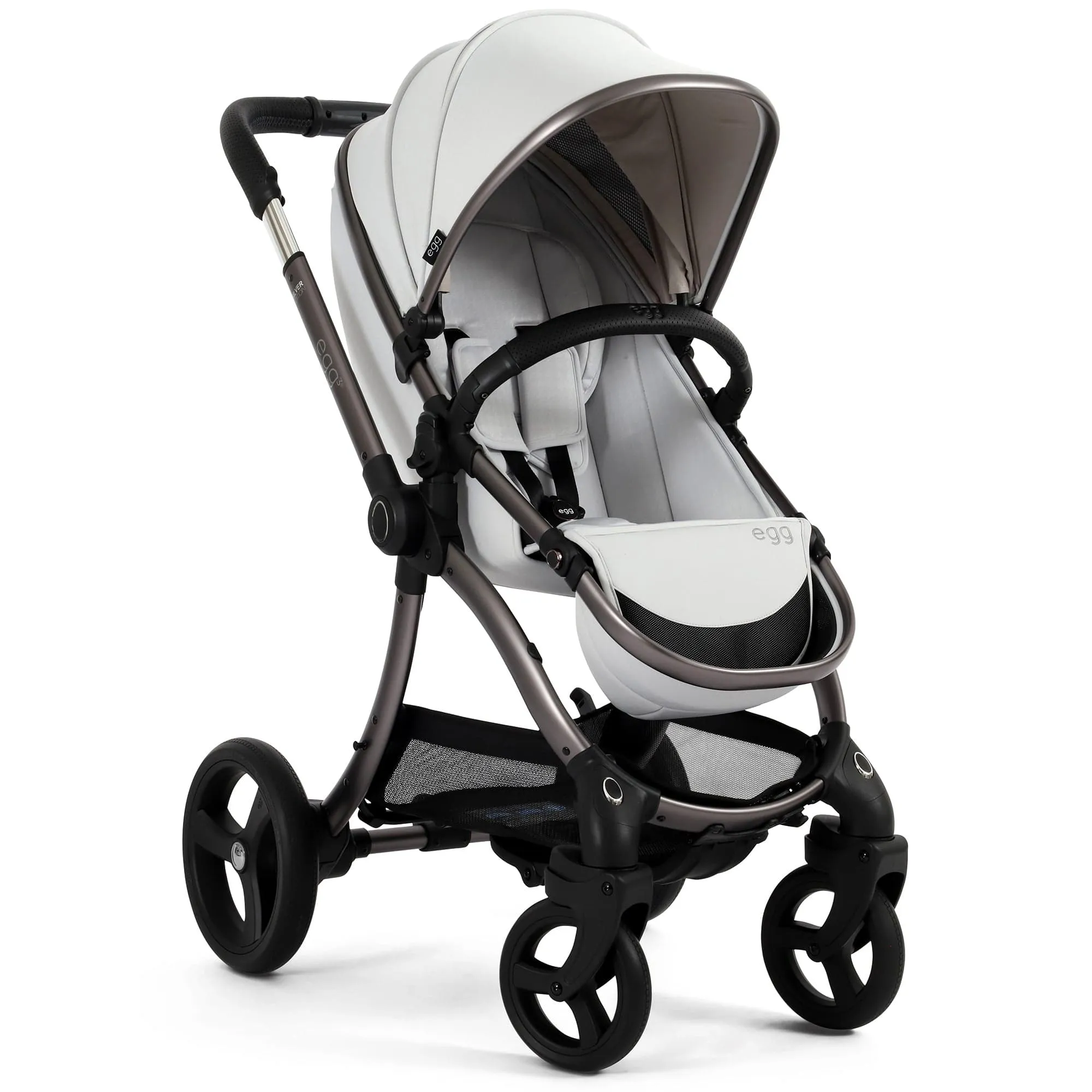 egg3 Pram Bundle - Houndstooth Silver