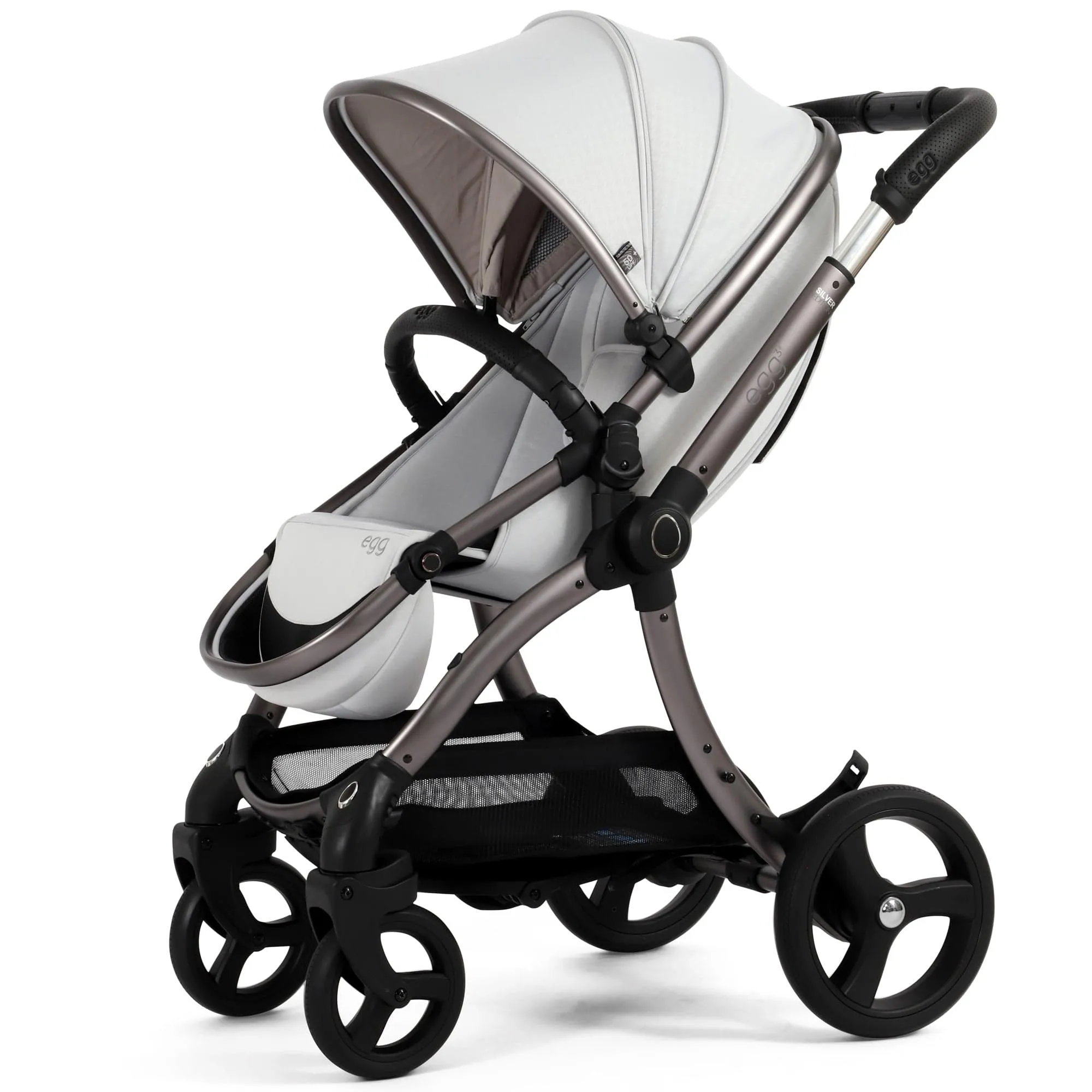 egg3 Pram Bundle - Houndstooth Silver