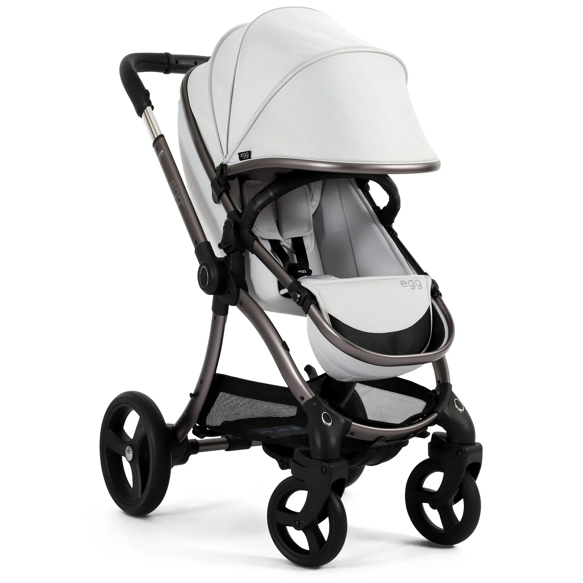 egg3 Pram Bundle - Houndstooth Silver