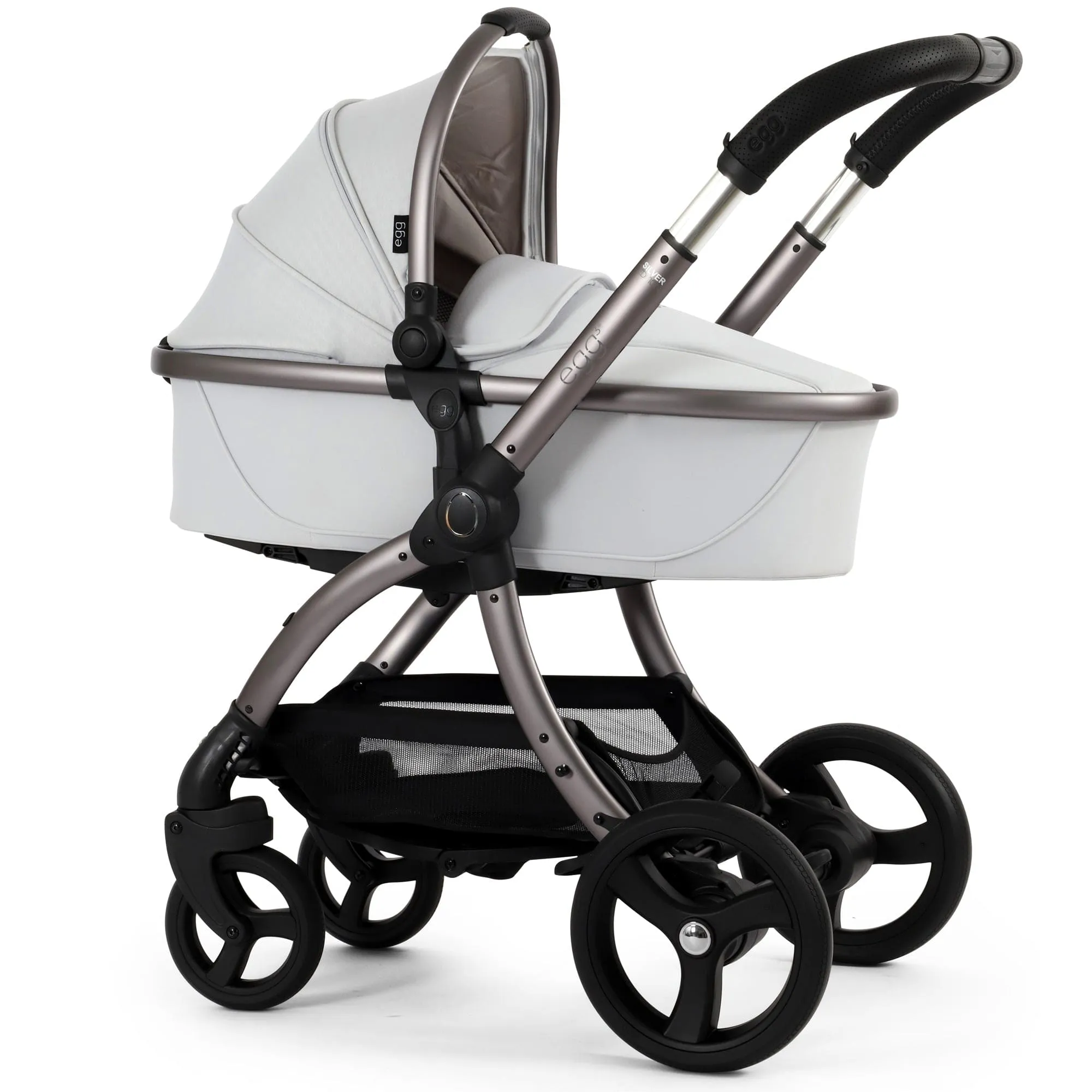 egg3 Pram Bundle - Houndstooth Silver