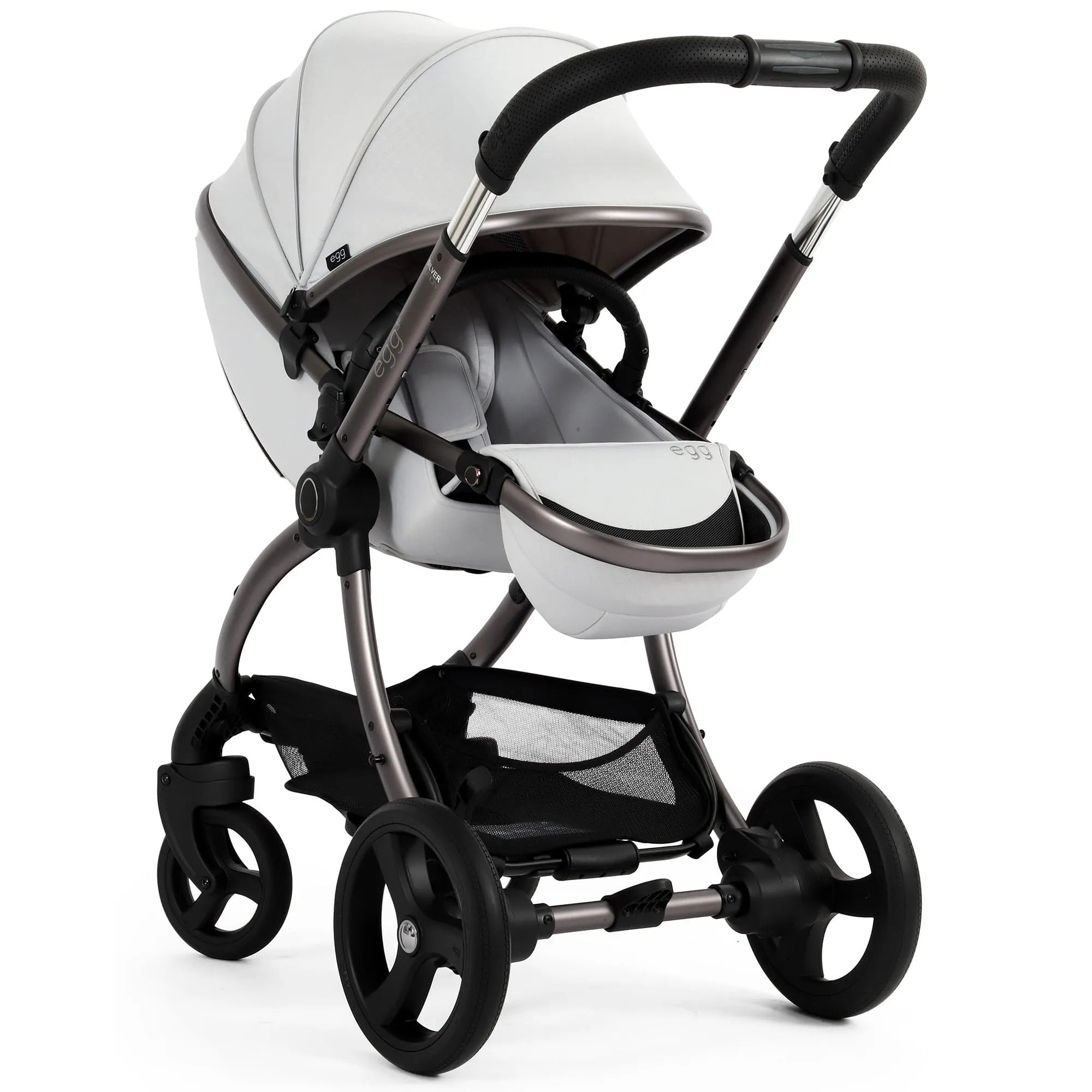 egg3 Pram Bundle - Houndstooth Silver