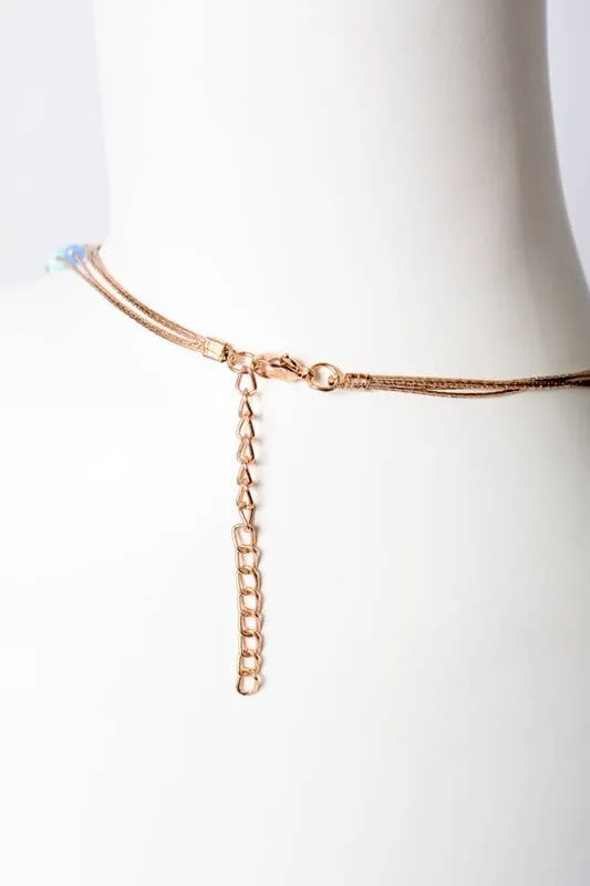 Elegant Bead and Crystal Bib Necklace