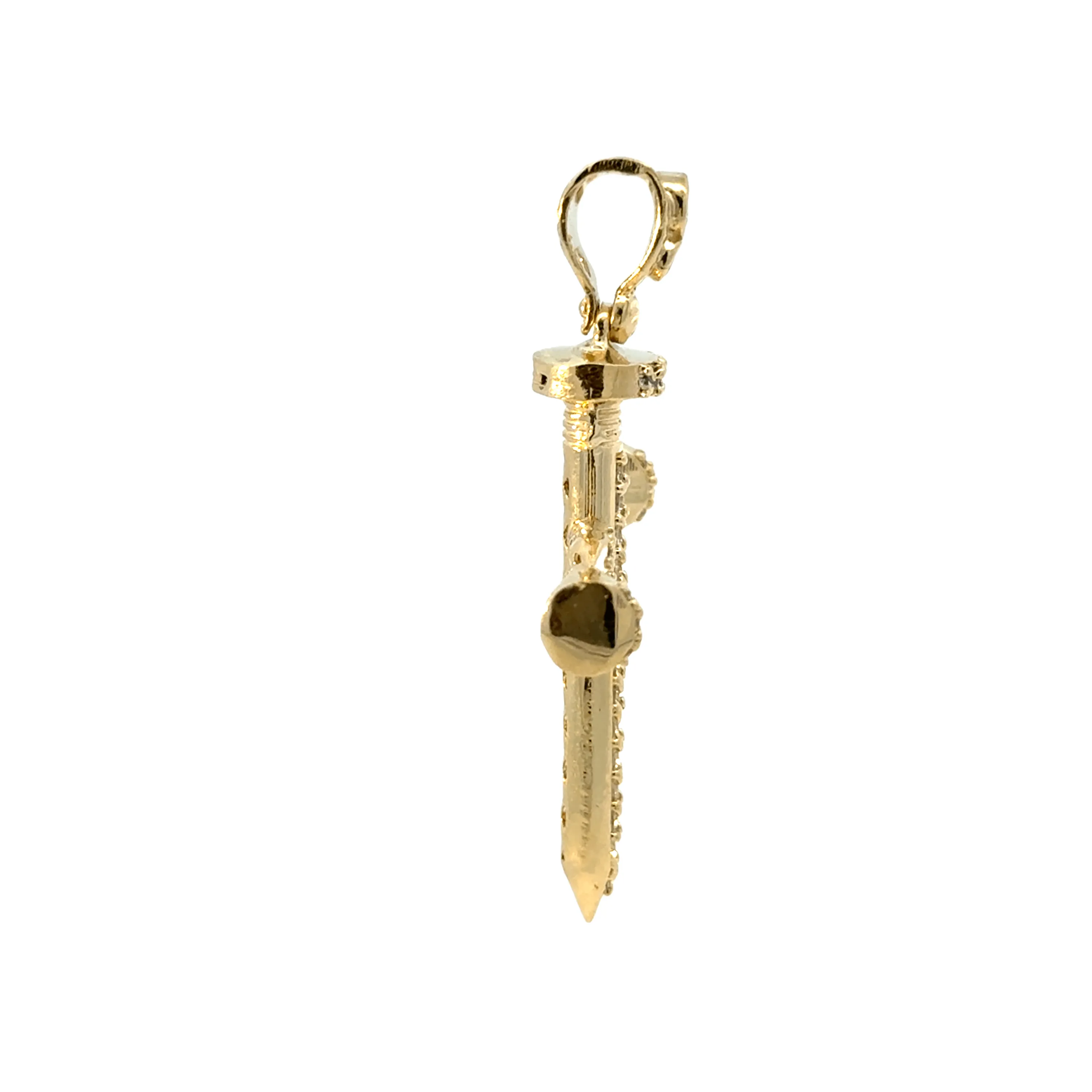 Elegant Gold Cross Pendant 10k