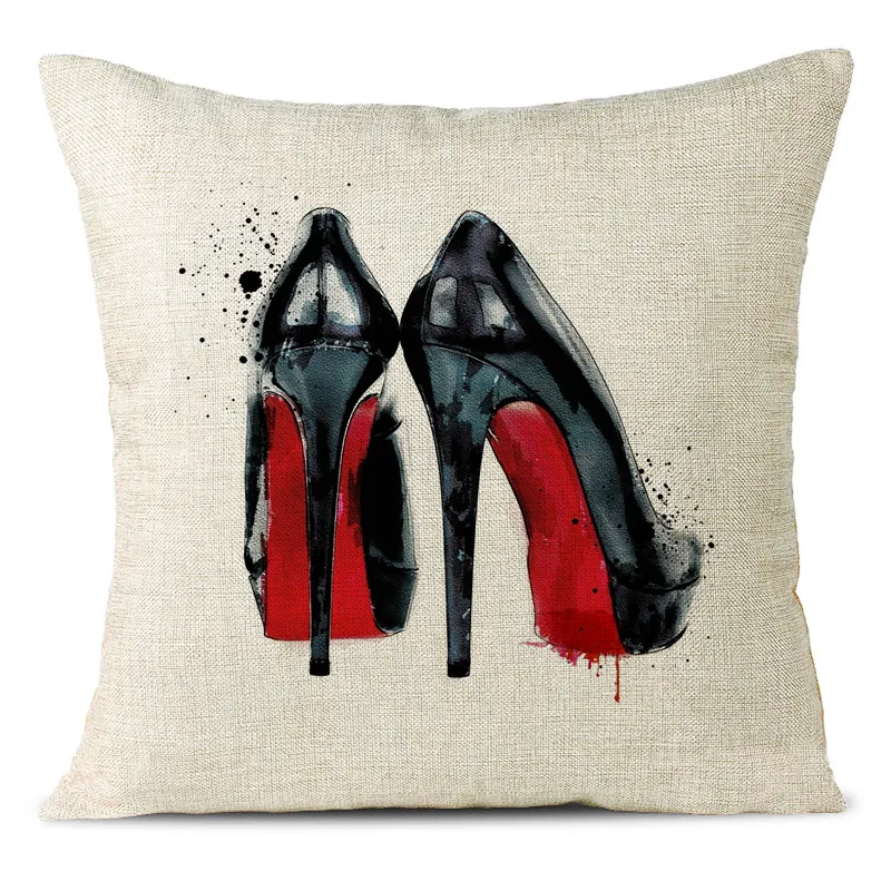 Elegant Highheels Linen Pillowcase