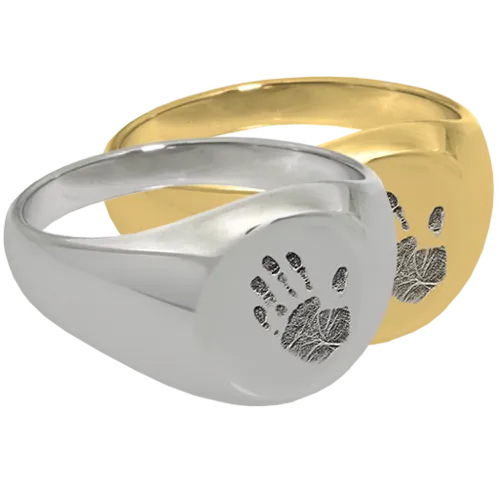 Elegant Round Ring Handprint