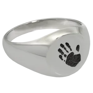 Elegant Round Ring Handprint