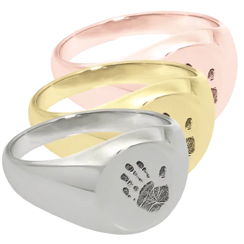 Elegant Round Ring Handprint