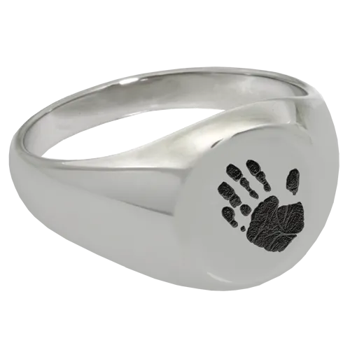 Elegant Round Ring Handprint