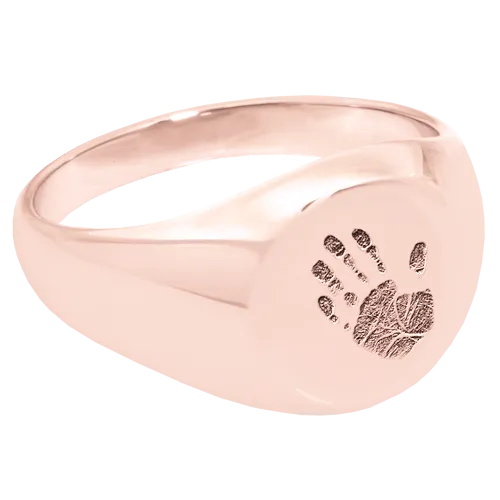 Elegant Round Ring Handprint