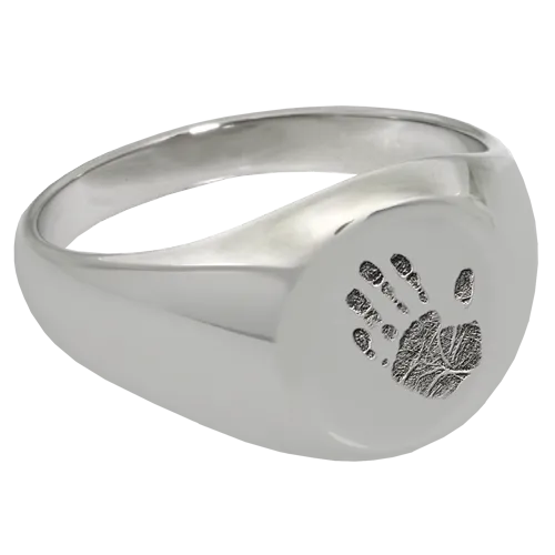 Elegant Round Ring Handprint
