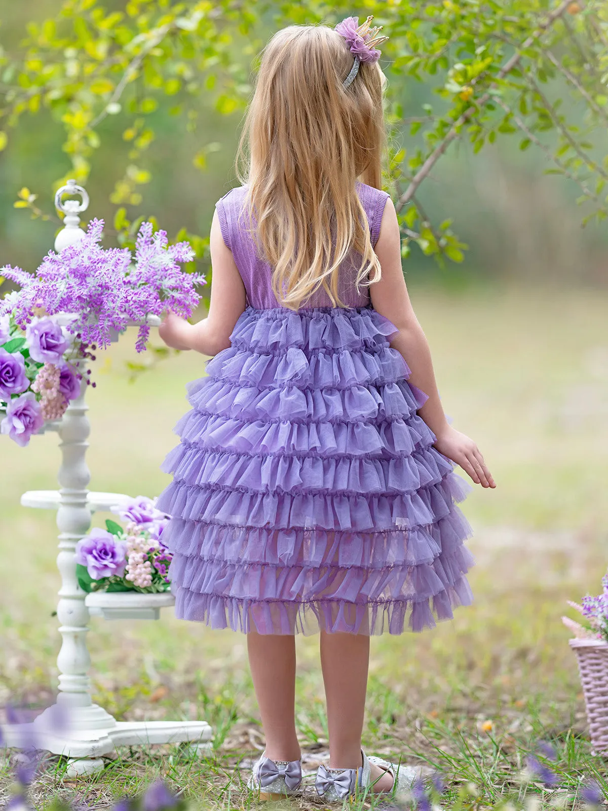Elegant Ruffle Bow Tutu Dress