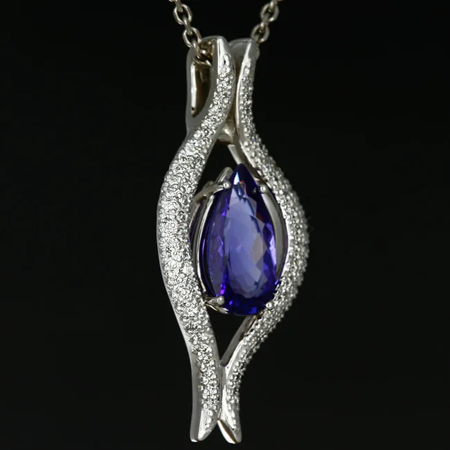Elegant Tanzanite Pear Pendant
