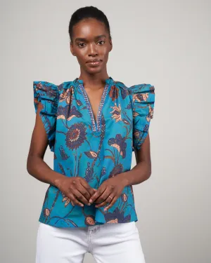 elena top - lagoon