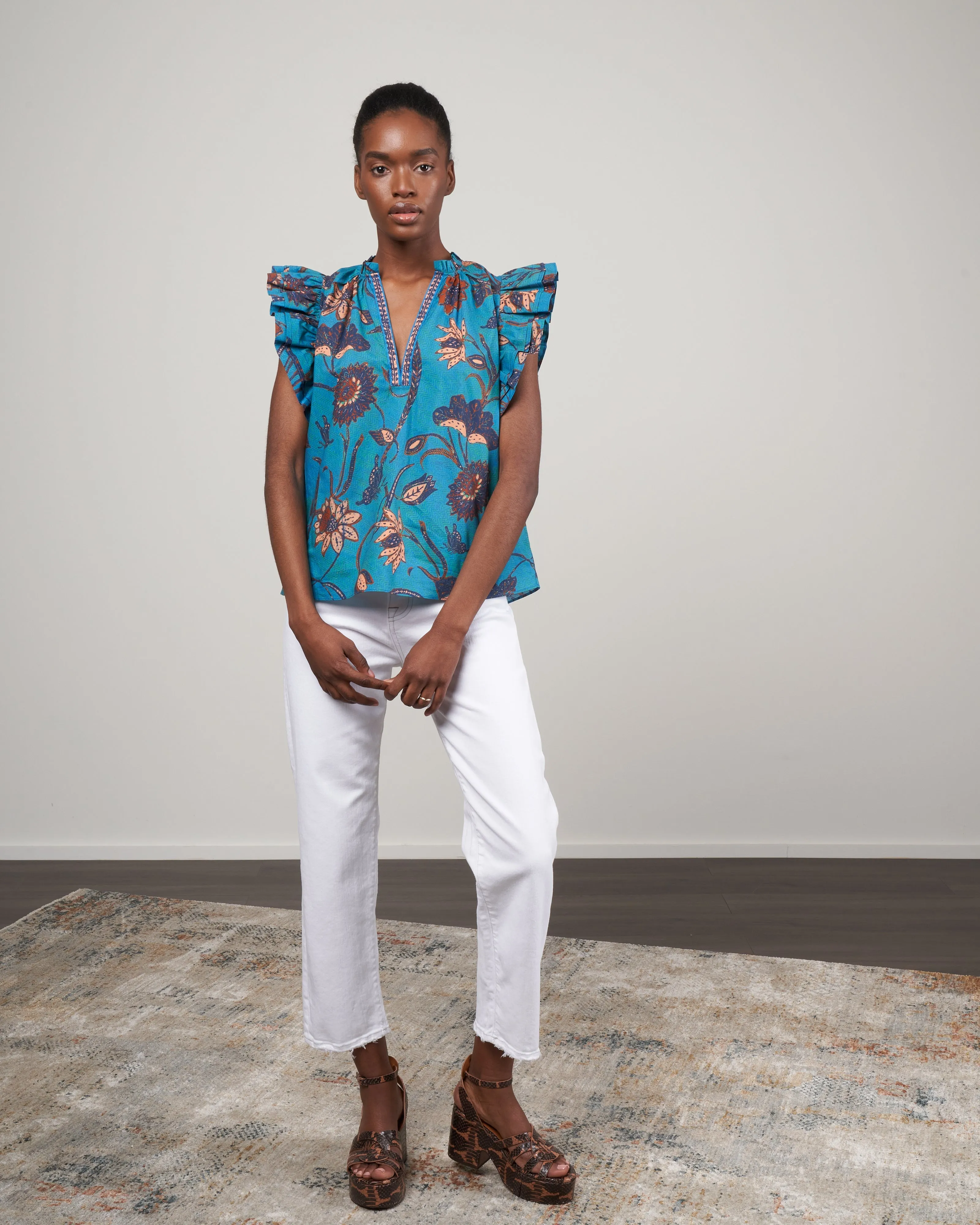 elena top - lagoon