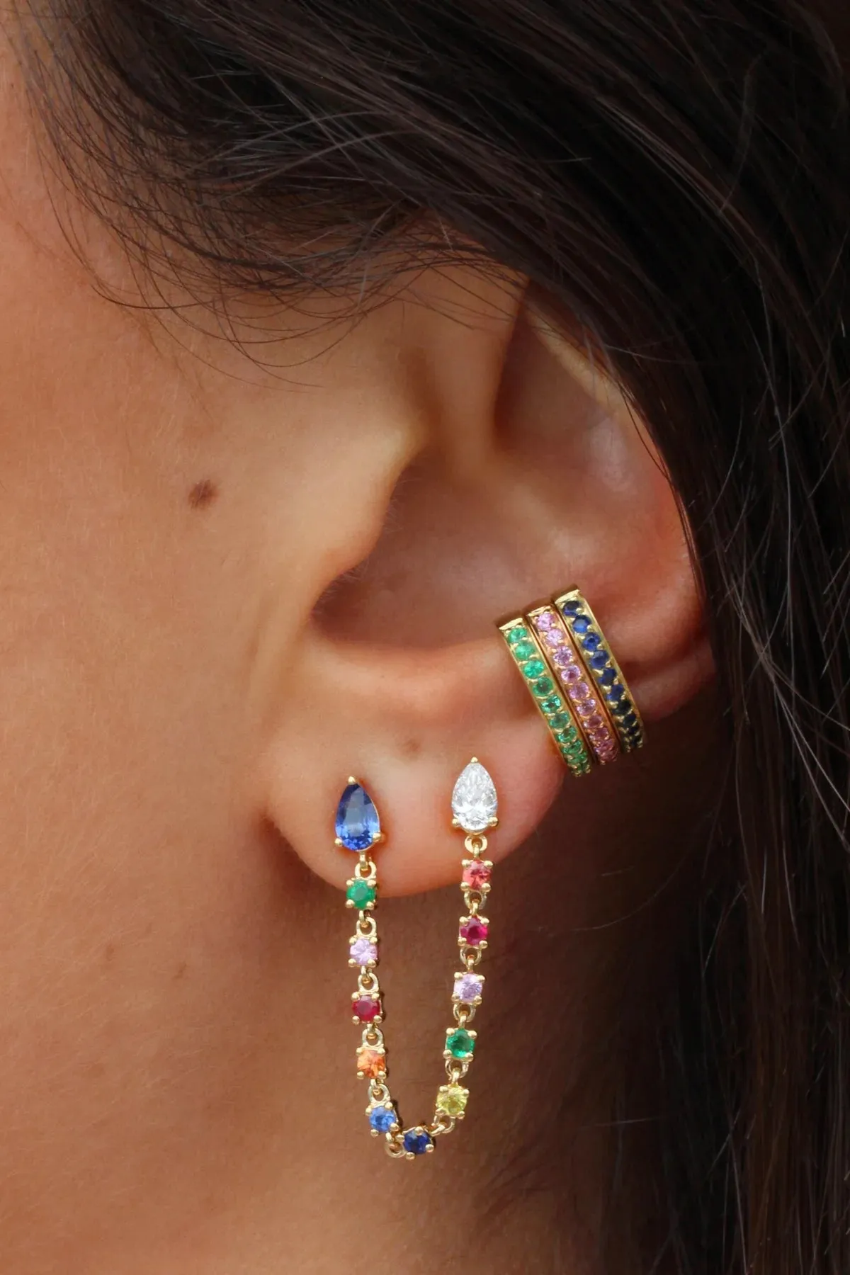Emerald Ear Cuff
