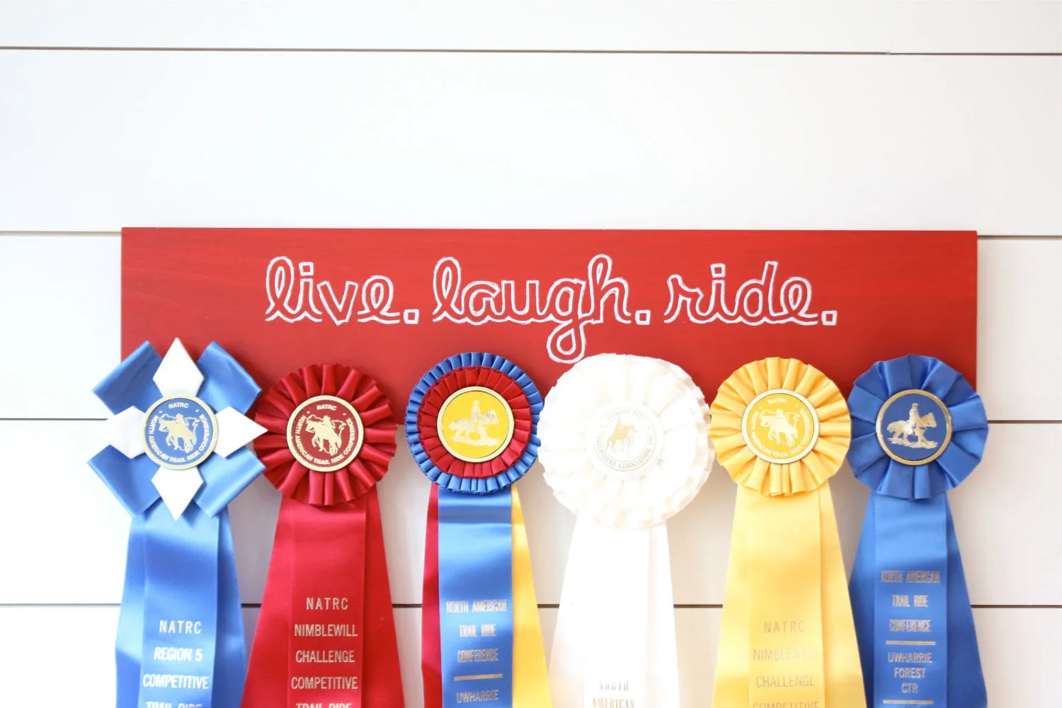 Equestrian Ribbon Holder - Live. Laugh. Ride. - Horseback Riding - Horse Show