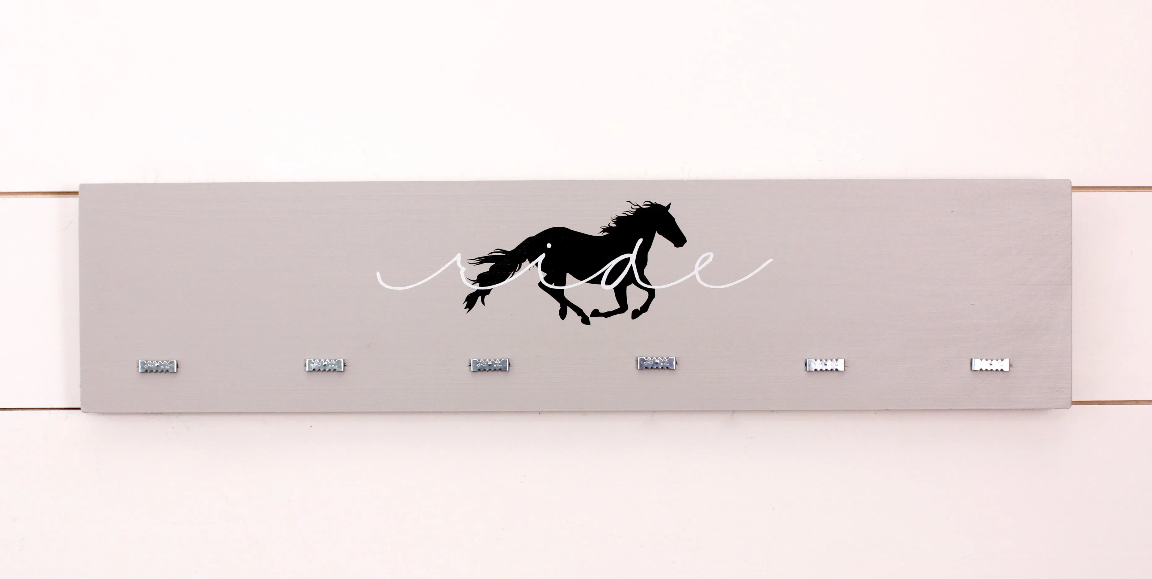 Equestrian Ribbon Holder - Ride with Horse Silhouette - Horseback Riding - Horse Show