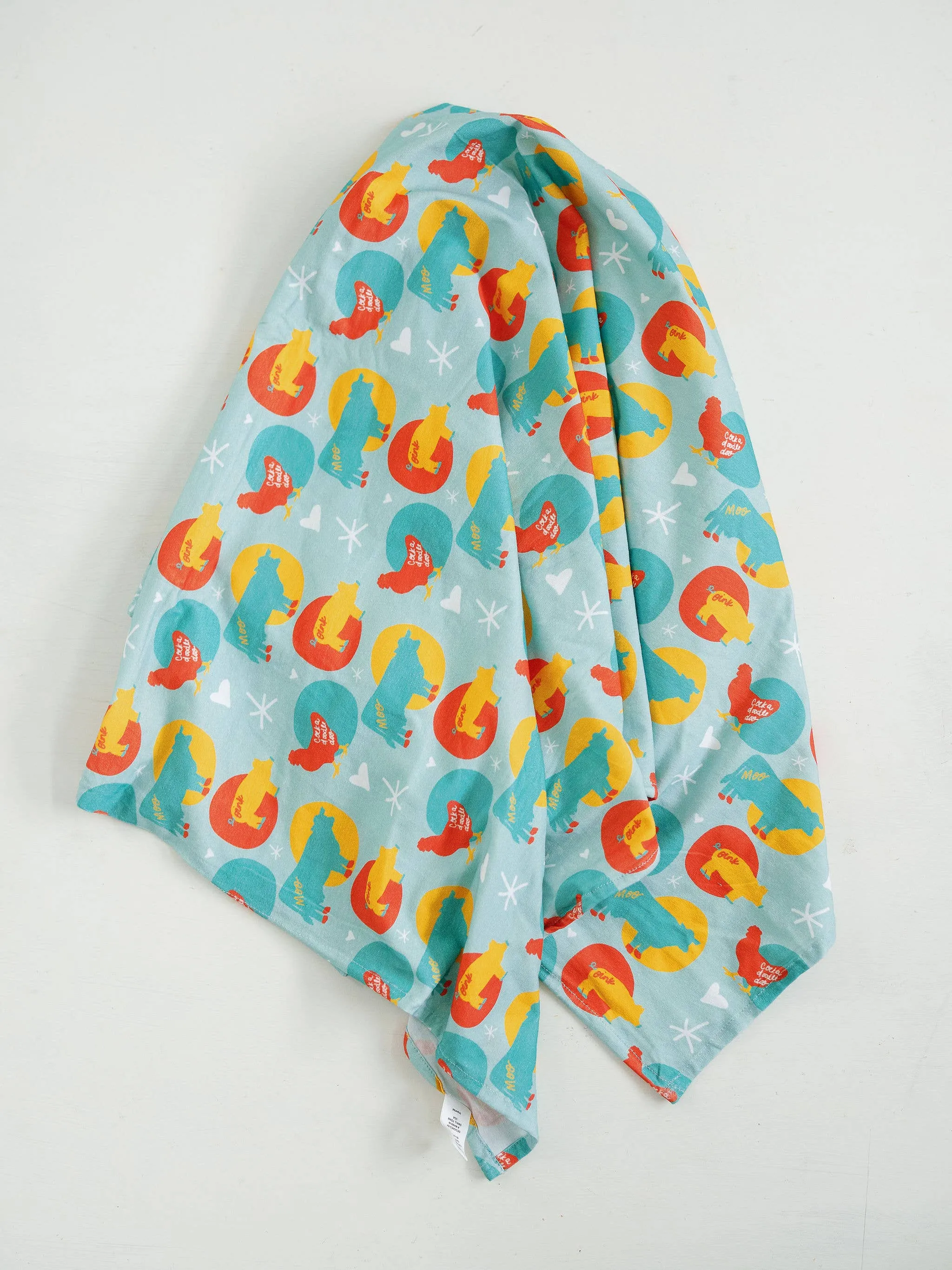 Farm Animal Stretchy Swaddle   Toddler Blanket