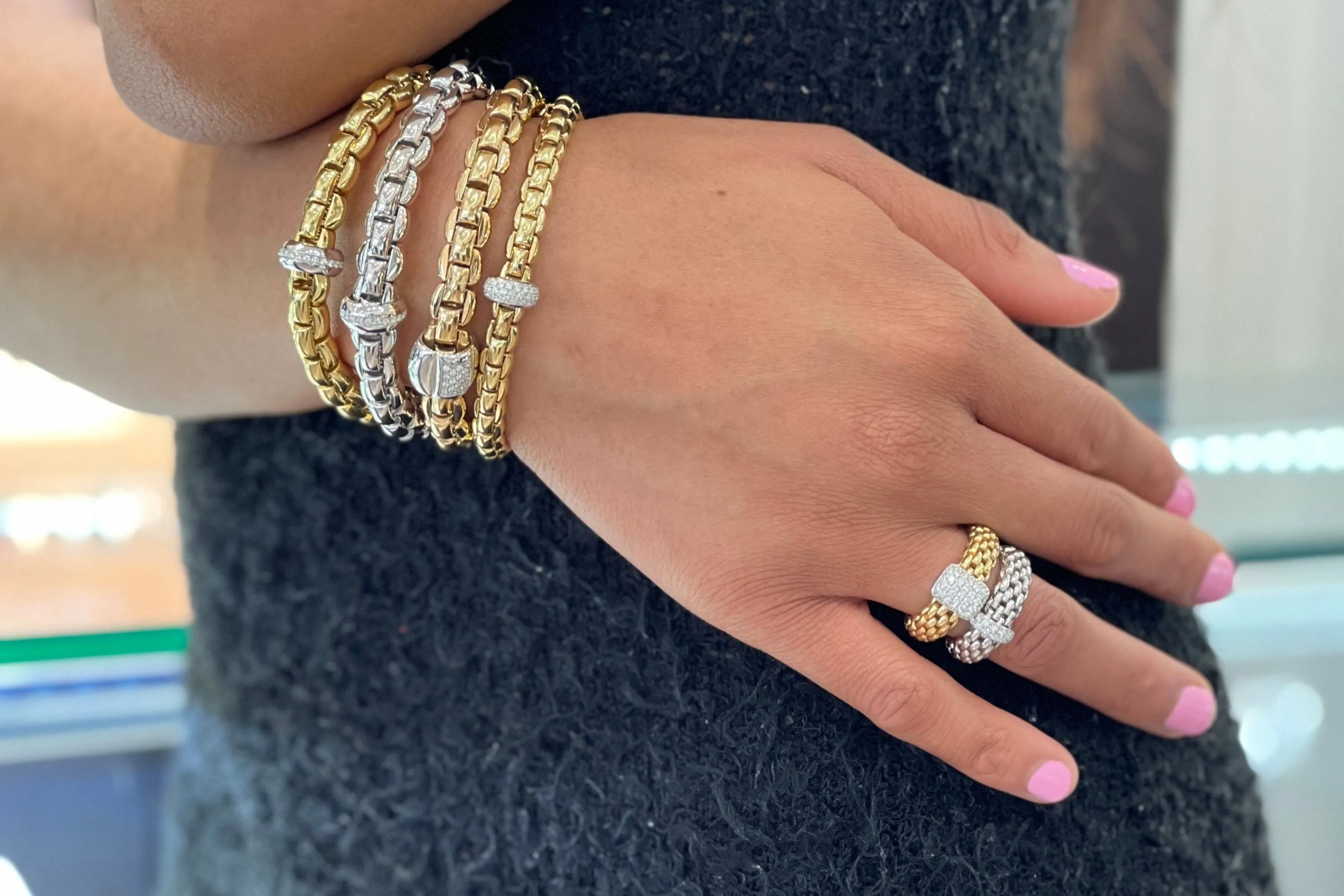 FOPE 'EKA' Diamond Stretchy Bracelet