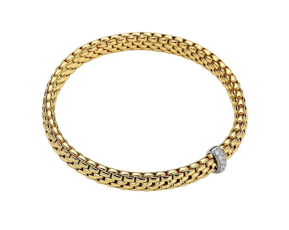 FOPE 'Vendome' One Rondel Stretchy Bracelet (560B)