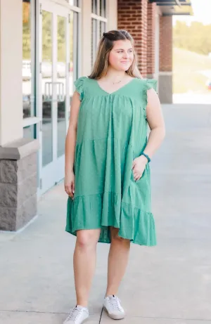 Fun & Flirty Sage Dress