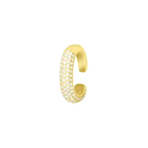 Gabriella Round Diamond Pave Hinged Cuff