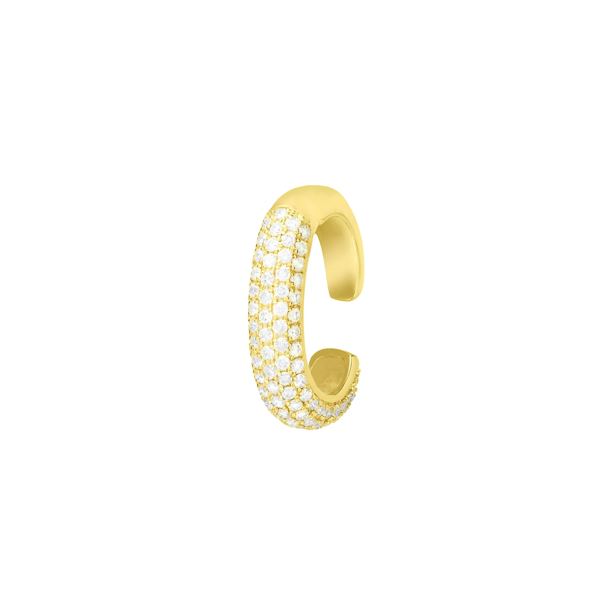 Gabriella Round Diamond Pave Hinged Cuff