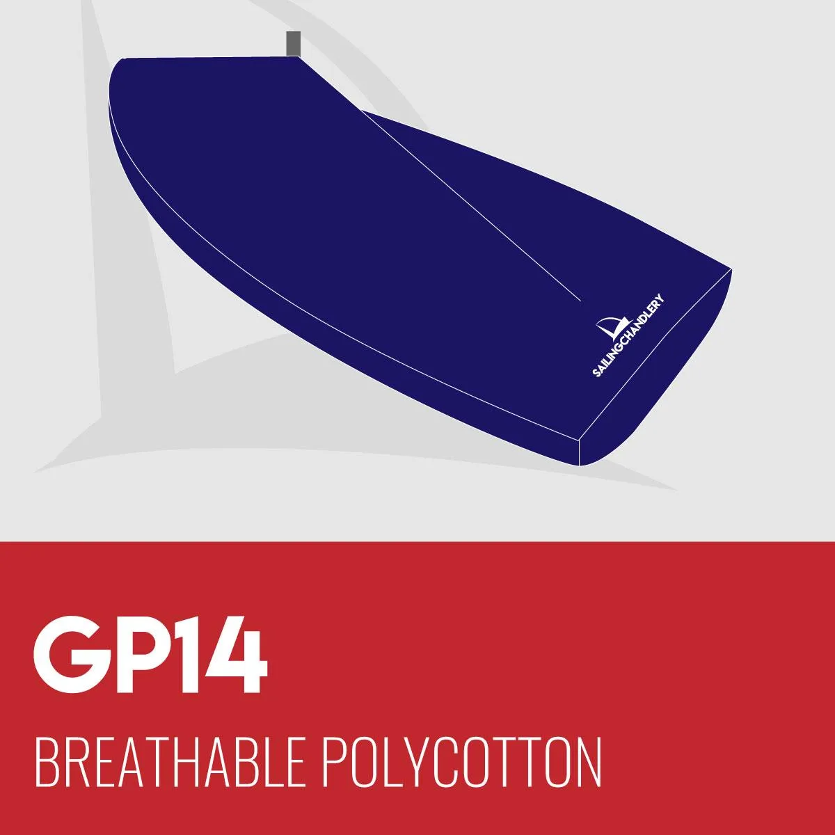 GP14 Boat Cover - Boom Up - Breathable Polycotton