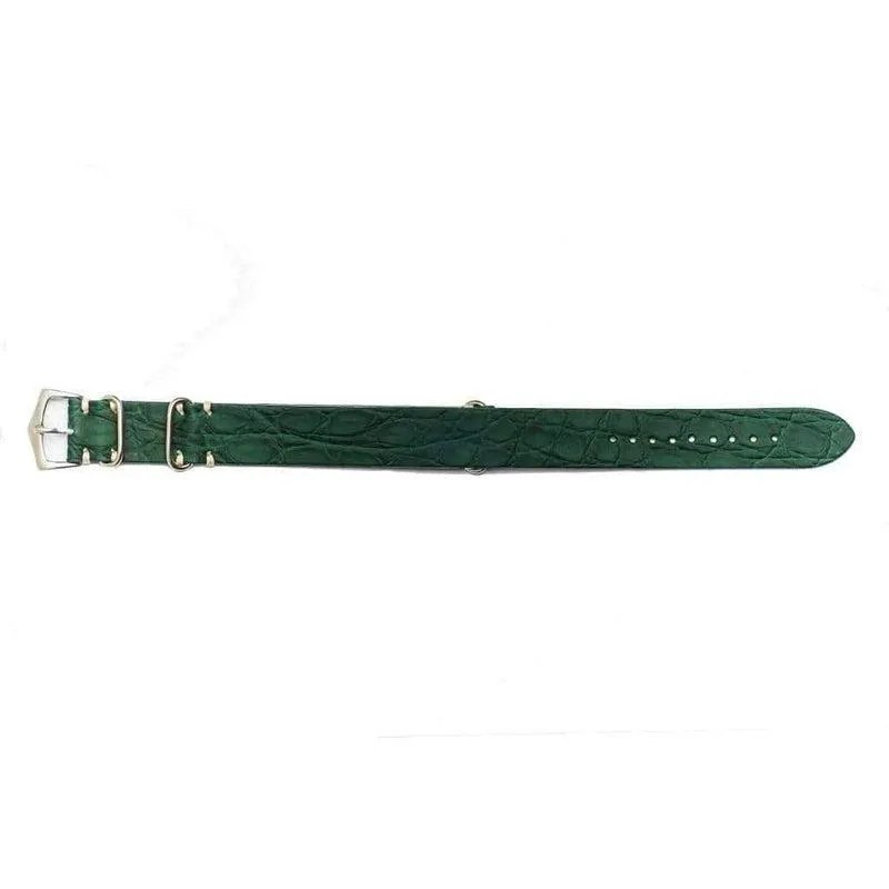 Green Alligator Italian Watch strap