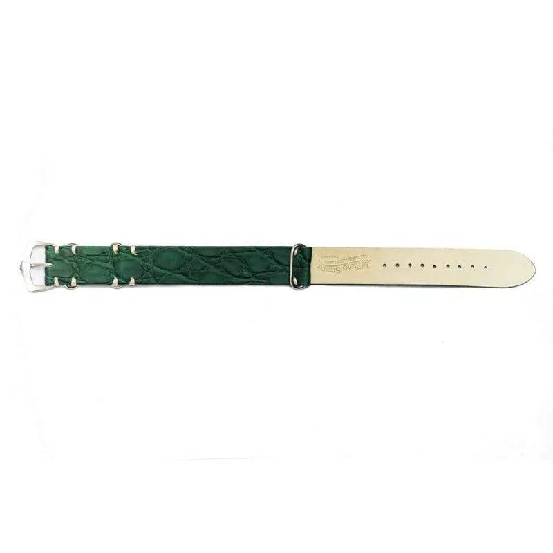 Green Alligator Italian Watch strap