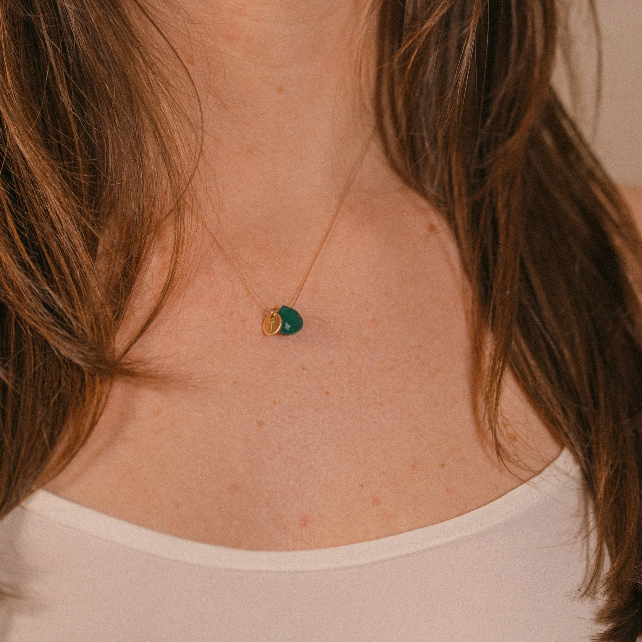Green Onyx Fine Cord Necklace