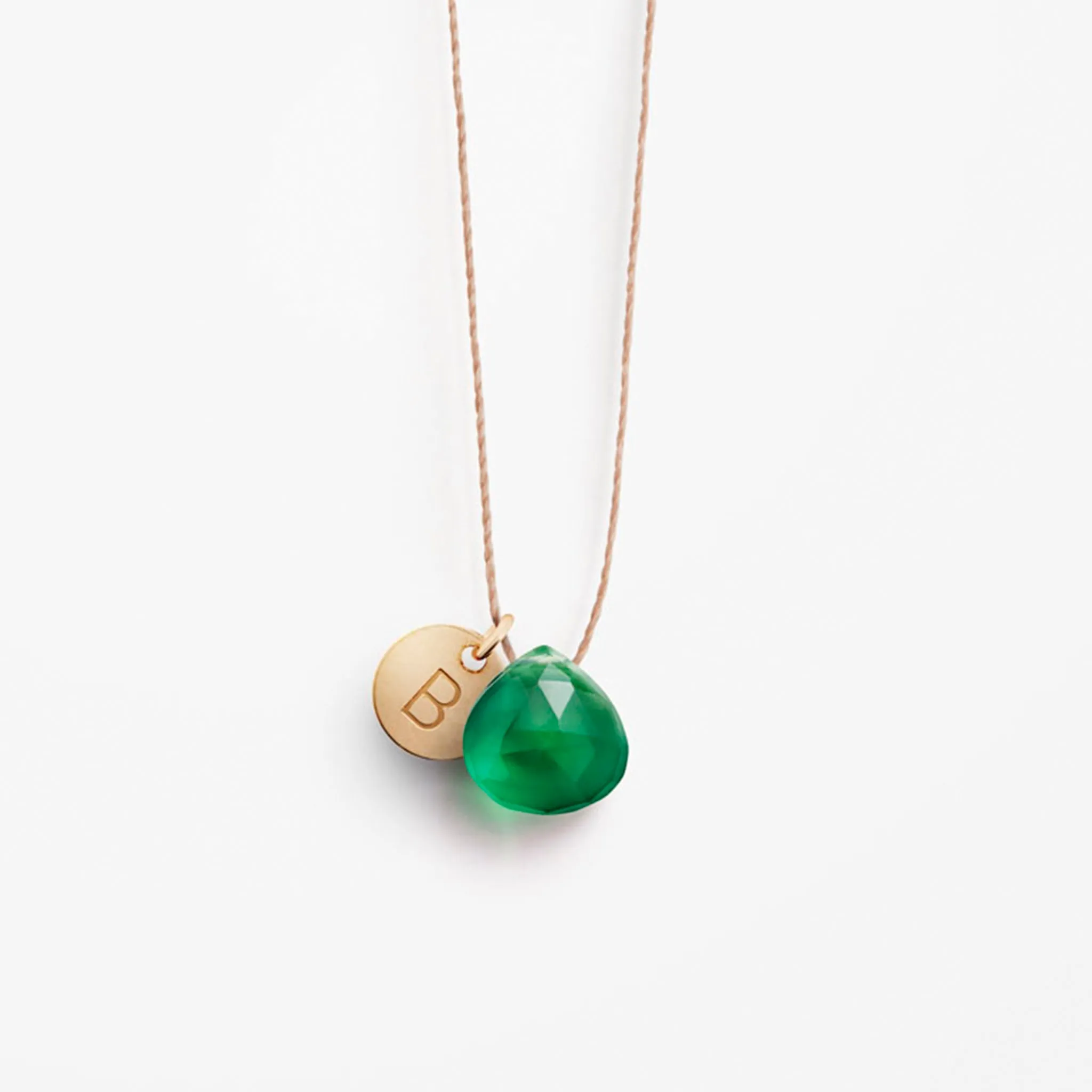 Green Onyx Fine Cord Necklace