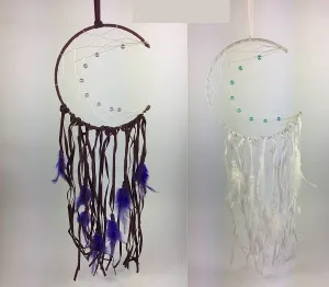 Half Moon Dream Catcher - White and Purple available