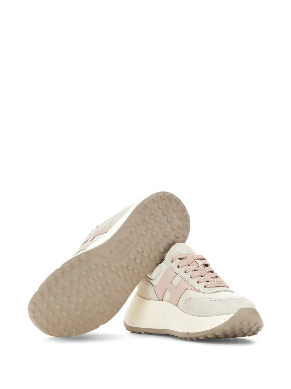 Hi-fi leather sneakers