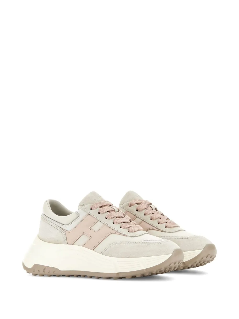 Hi-fi leather sneakers