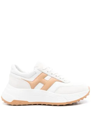 Hi-fi leather sneakers